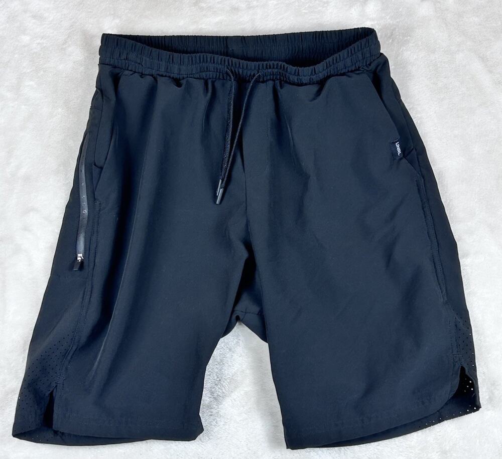 UNRL Shorts Mens Small Black Stride Performance Running Gym Training Athletic